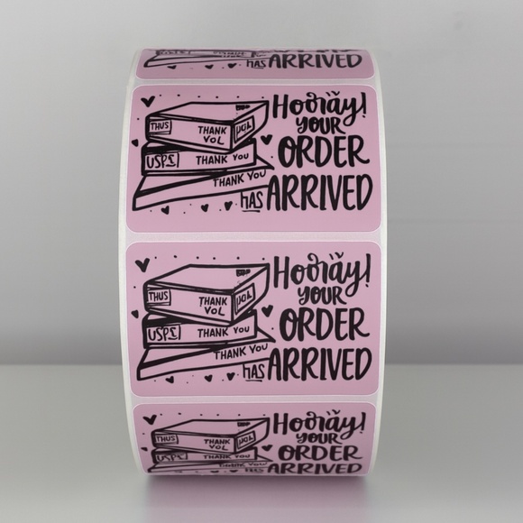 Hooray Your Order Has Arrived Stickers | Yellow Cute Packaging Labels - Picture 6 of 11